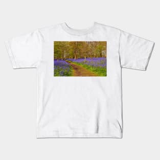 Bluebell Woods Greys Court Oxfordshire UK Kids T-Shirt